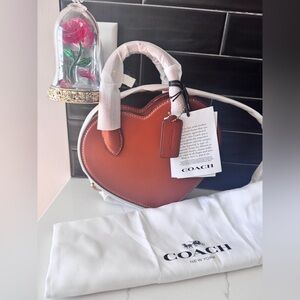 🤎BRAND NEW COACH LEATHER HEART BAG🤎